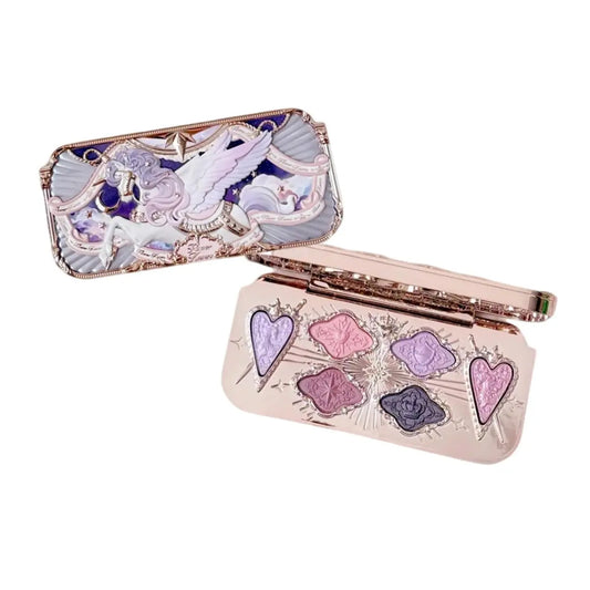 FLOWER KNOWS - Knight Unicorn 6-Color Satin Makeup Palette