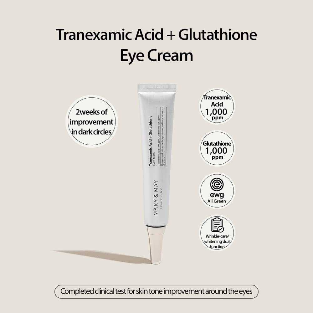 MARY & MAY - Tranexamic Acid + Glutathion Eye Cream 12ml [tamaño pequeño]