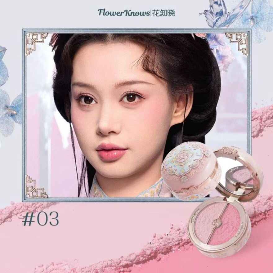 [PRE-VENTA] FLOWER KNOWS - Butterfly Cloud Collar Rouge Box Highlighting & Blush Duo Powder