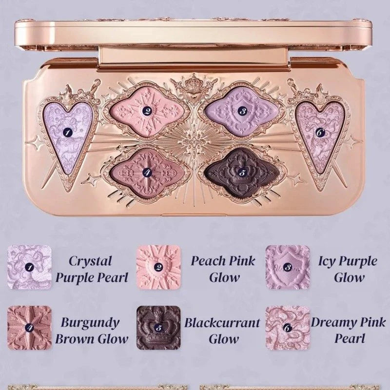 FLOWER KNOWS - Knight Unicorn 6-Color Satin Makeup Palette