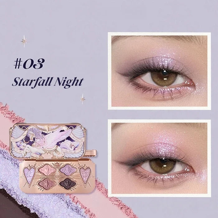 FLOWER KNOWS - Knight Unicorn 6-Color Satin Makeup Palette