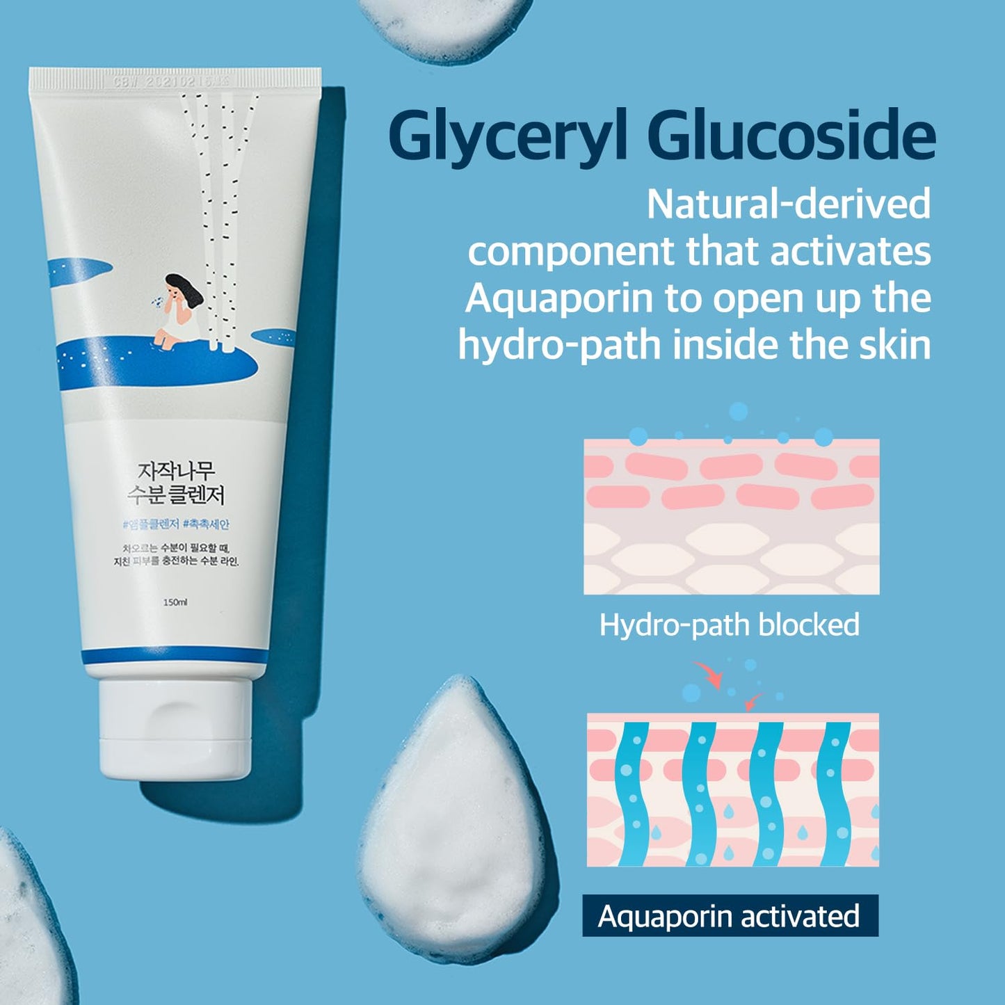 (PRE-VENTA) ROUND LAB - Limpiador facial birch juice moisturizing cleanser 150ml